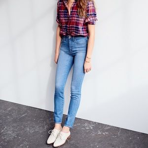 Madewell 10 inch high riser skinny skinny jeans